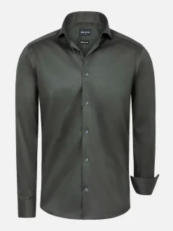 Wam Denim Overhemd Lange Mouwen|Overhemd Lange Mouw 75665 Pelle Dark Green