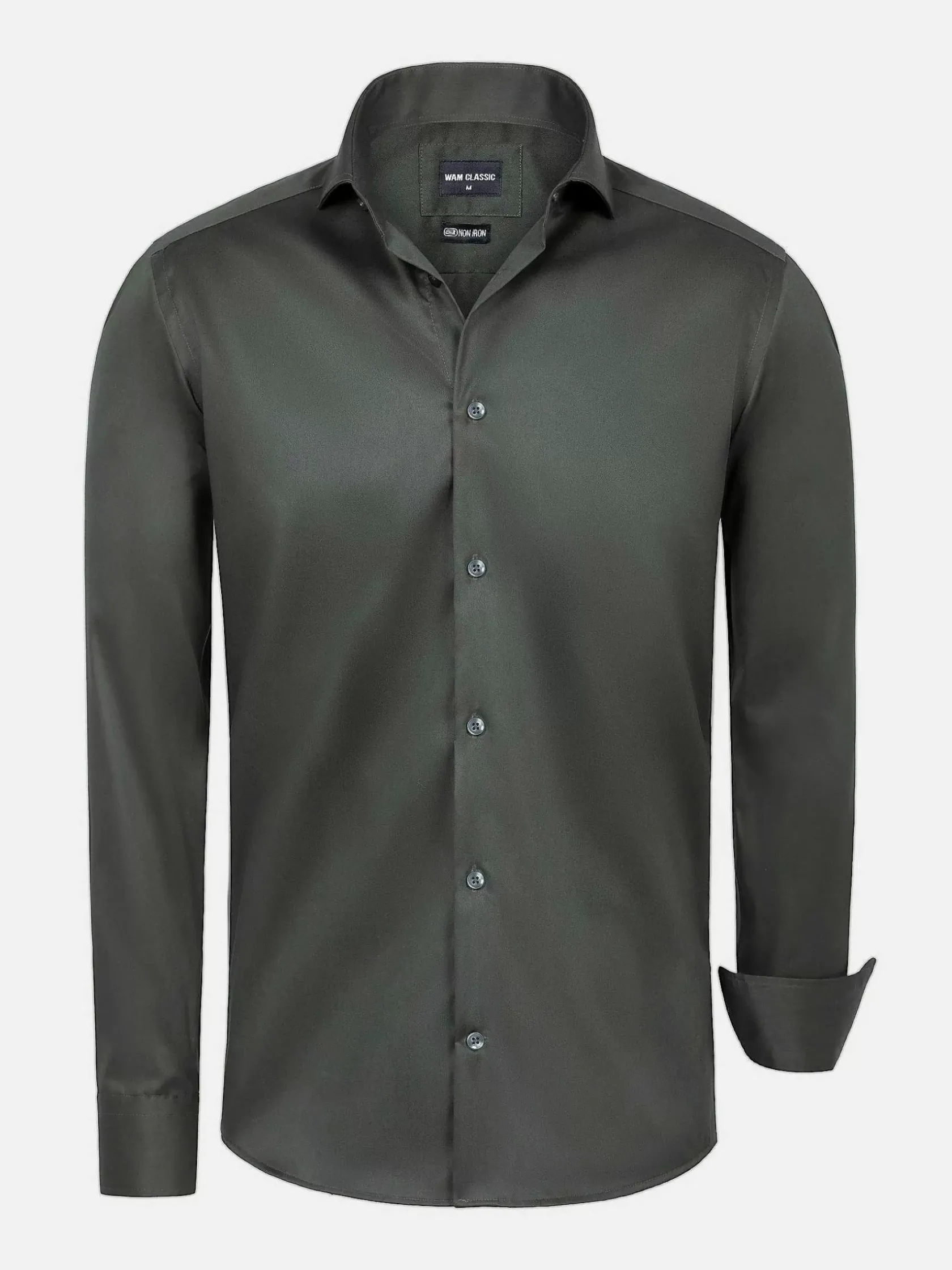 Wam Denim Overhemd Lange Mouwen|Overhemd Lange Mouw 75665 Pelle Dark Green