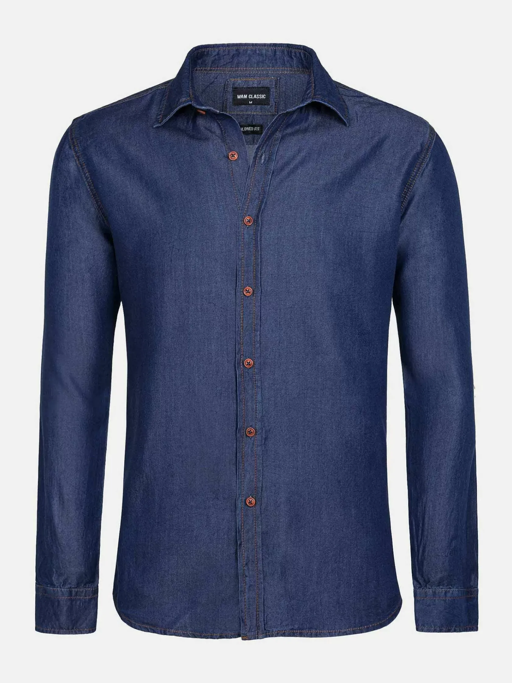 Wam Denim Overhemd Lange Mouwen|Overhemd Lange Mouw 75664 Potamos Navy