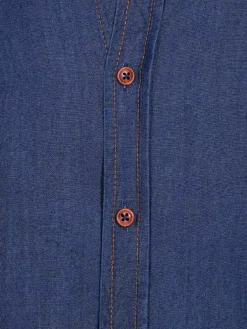 Wam Denim Overhemd Lange Mouwen|Overhemd Lange Mouw 75664 Potamos Navy