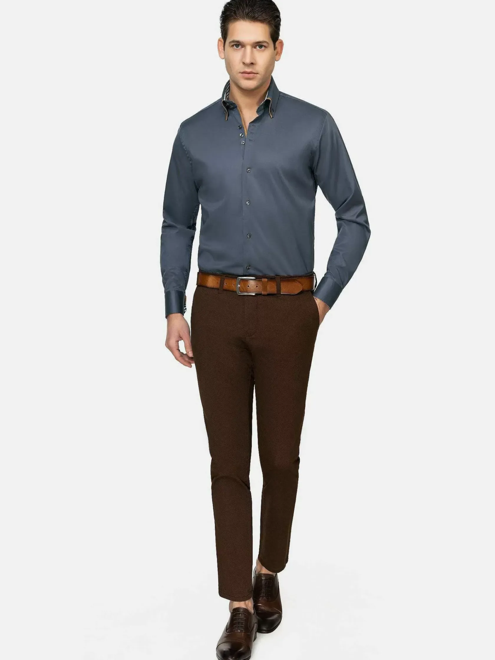 Wam Denim Overhemd Lange Mouwen|Overhemd Lange Mouw Roma Anthracite
