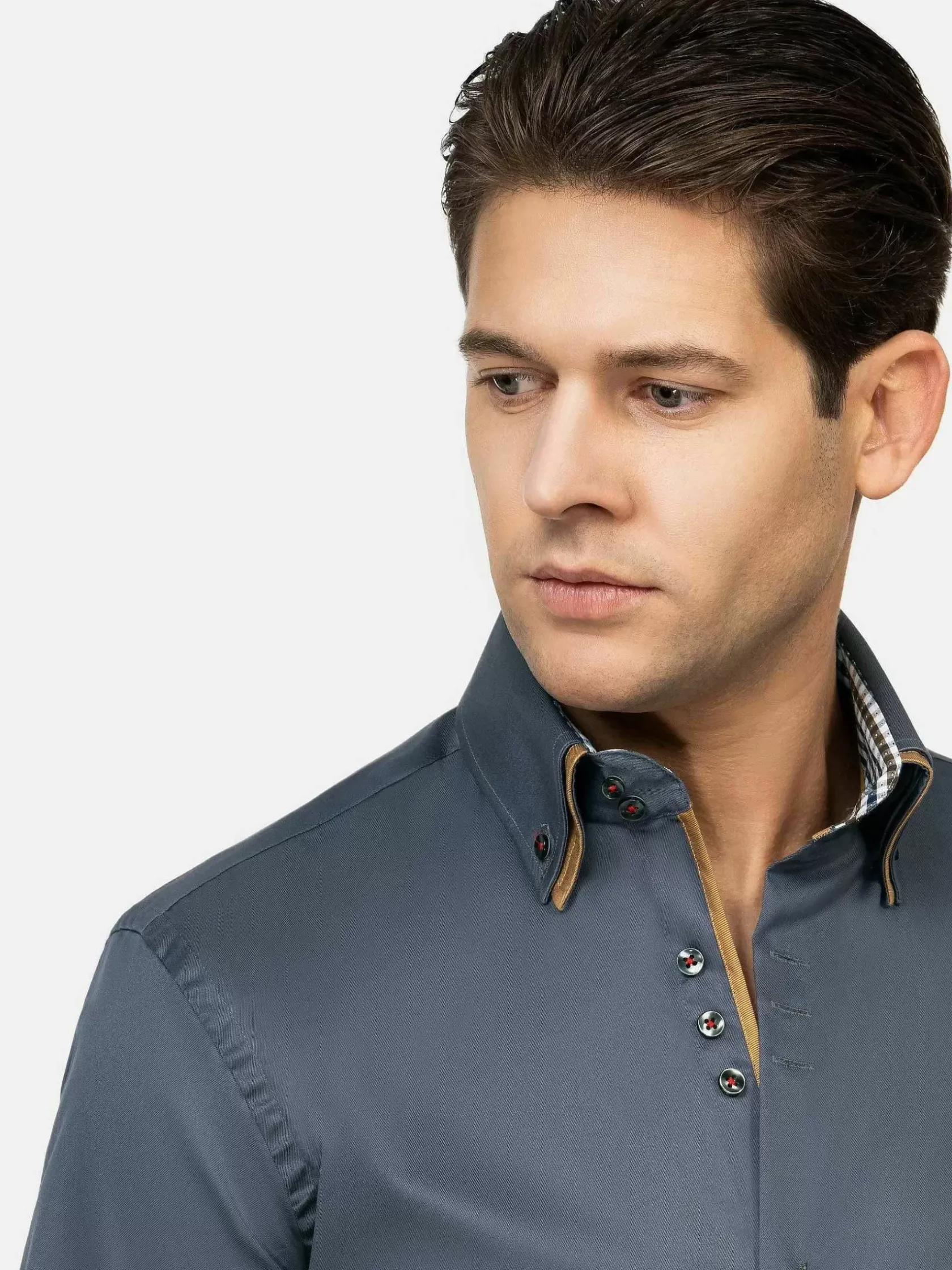 Wam Denim Overhemd Lange Mouwen|Overhemd Lange Mouw Roma Anthracite