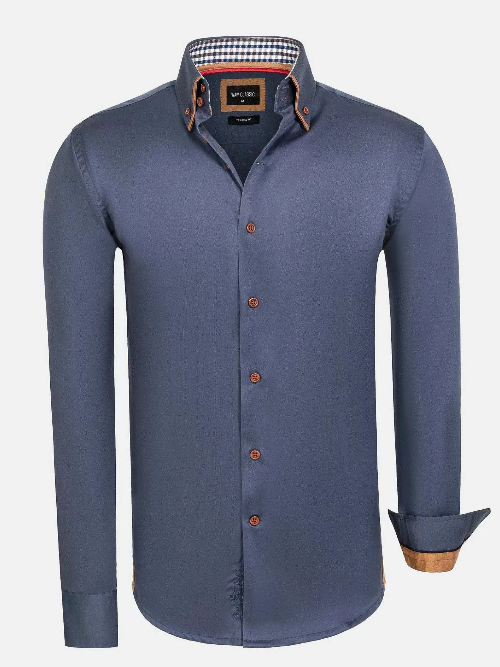 Wam Denim Overhemd Lange Mouwen|Overhemd Lange Mouw 75704 Romney Anthracite