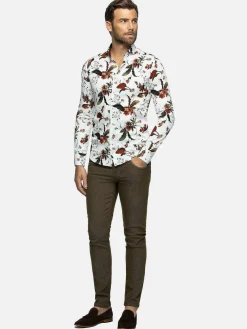 Wam Denim Overhemd Lange Mouwen|Overhemd Lange Mouw 75714 Santana White