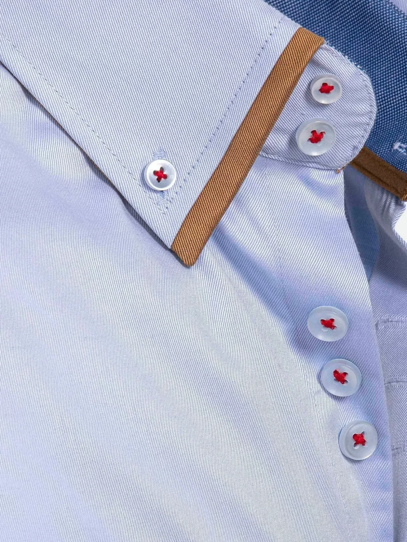 Wam Denim Overhemd Lange Mouwen|Overhemd Lange Mouw 75719 Victoria Light Blue