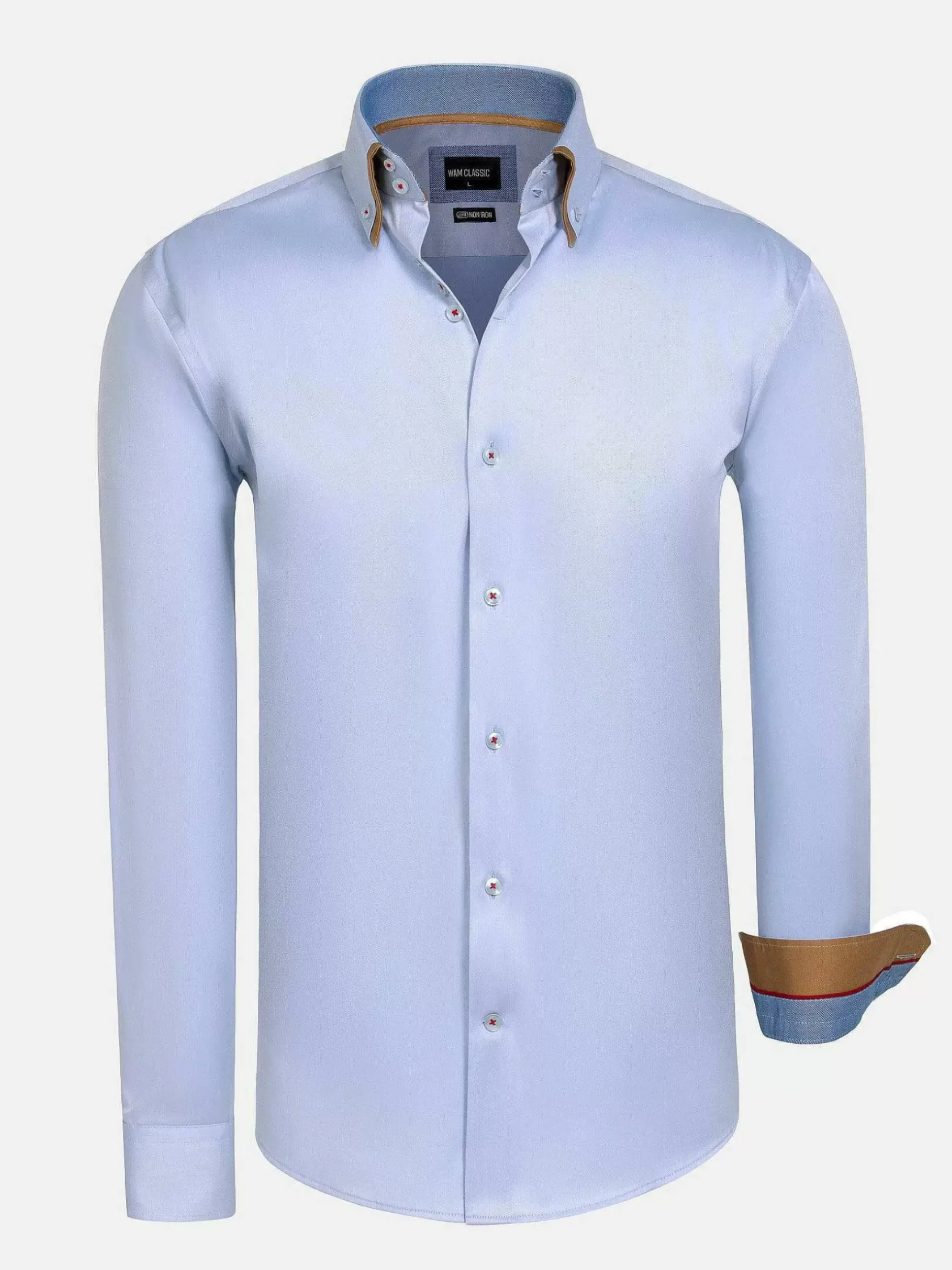 Wam Denim Overhemd Lange Mouwen|Overhemd Lange Mouw 75719 Victoria Light Blue