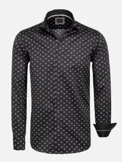 Wam Denim Overhemd Lange Mouwen|Overhemd Lnage Mouw 75676 Kurt Black