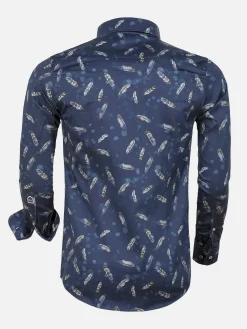 Wam Denim Overhemd Lange Mouwen|Overhemd 75602 Murcia Navy
