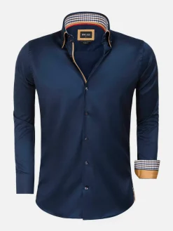 Wam Denim Overhemd Lange Mouwen|Overhemd 75428 Roma Navy