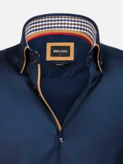 Wam Denim Overhemd Lange Mouwen|Overhemd 75428 Roma Navy