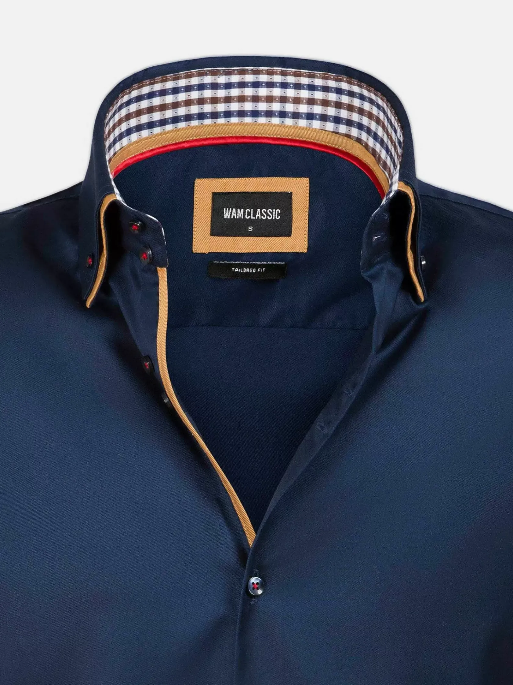 Wam Denim Overhemd Lange Mouwen|Overhemd 75428 Roma Navy