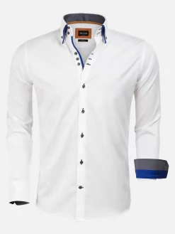 Wam Denim Overhemd Lange Mouwen|Overhemd 75488 Todi White