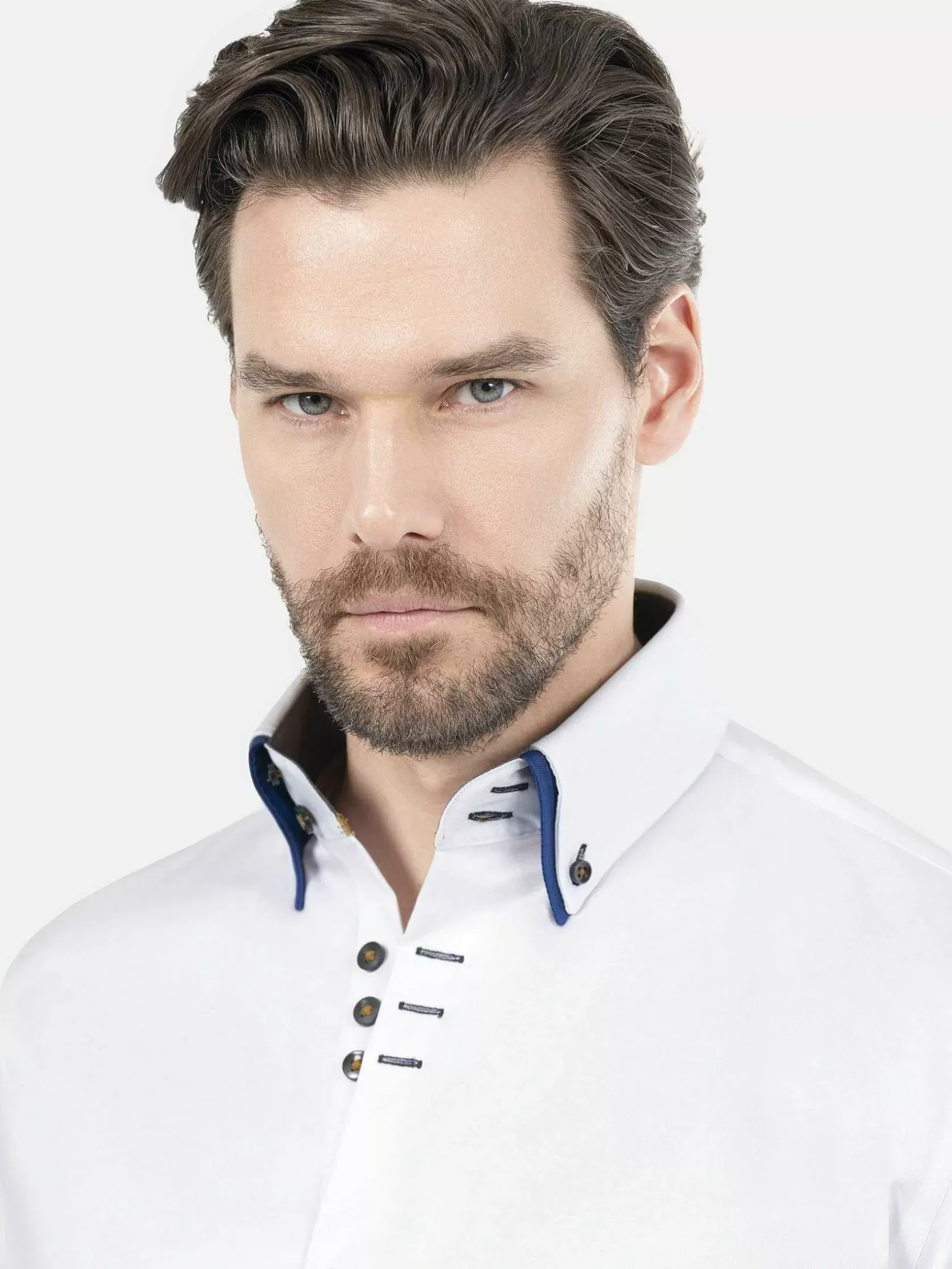Wam Denim Overhemd Lange Mouwen|Overhemd 75488 Todi White