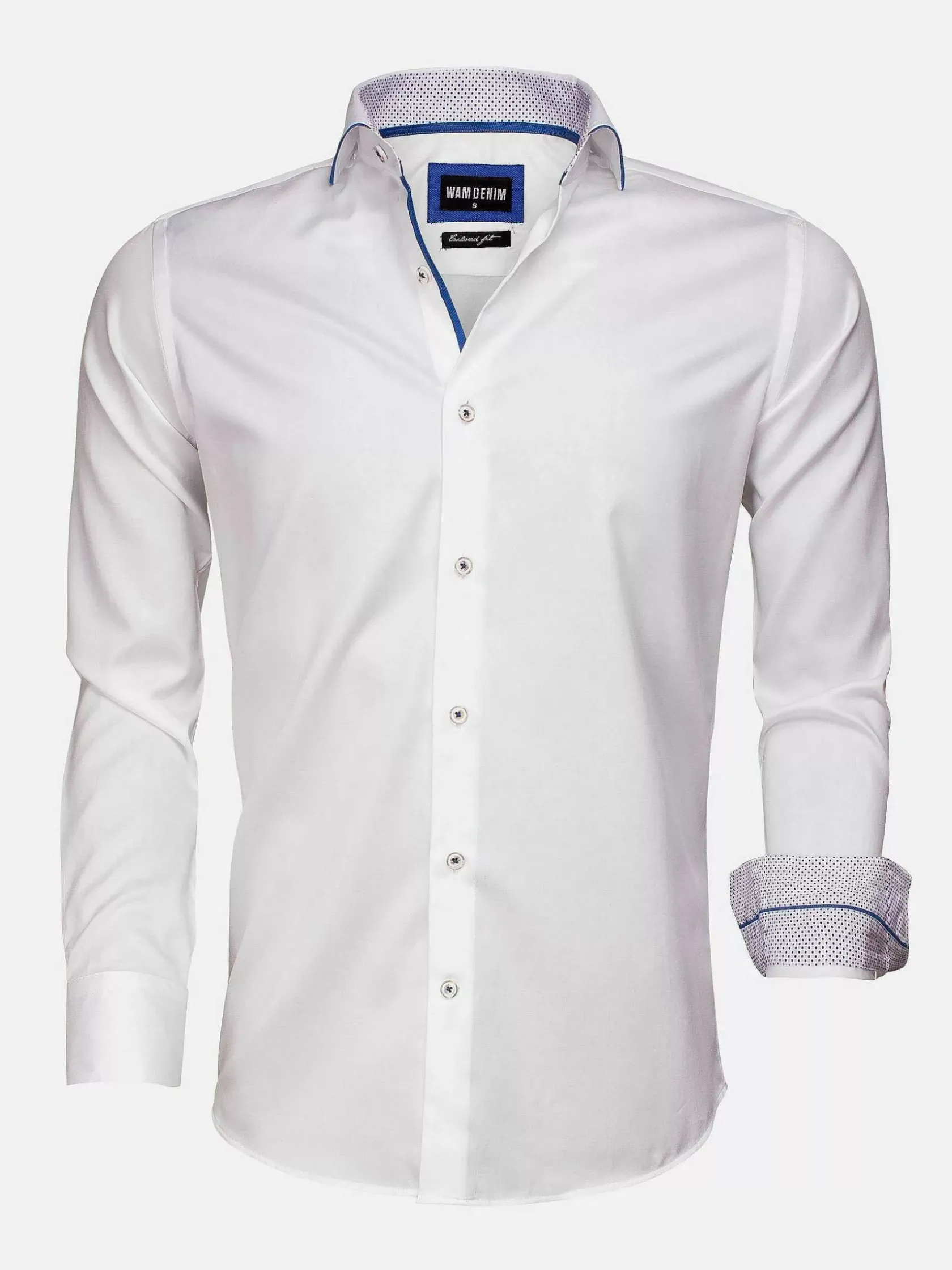 Wam Denim Overhemd Lange Mouwen|Overhemd 75541 Torino White