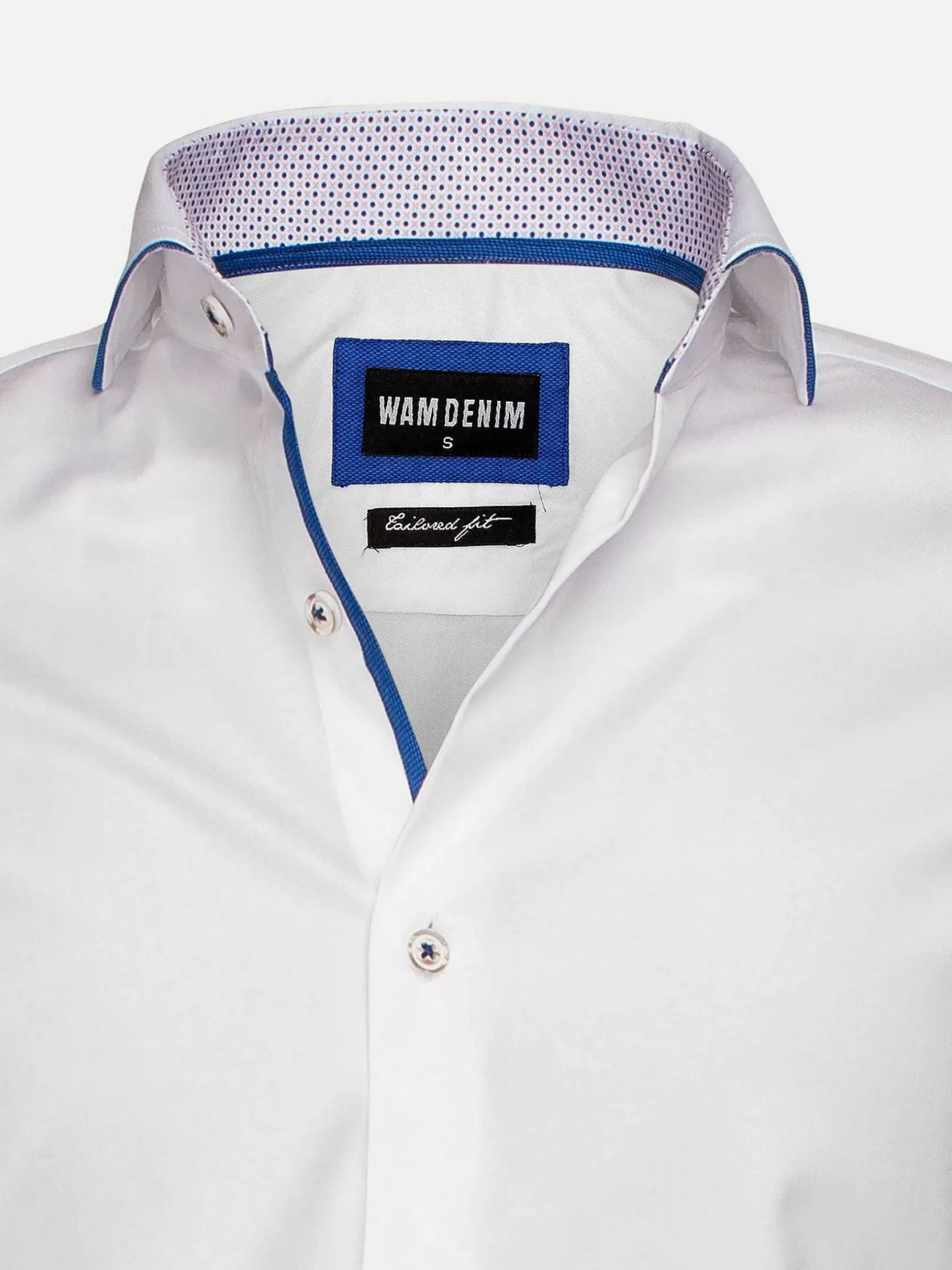 Wam Denim Overhemd Lange Mouwen|Overhemd 75541 Torino White