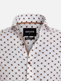 Wam Denim Overhemd Lange Mouwen|Overhemd 75568 Trento White