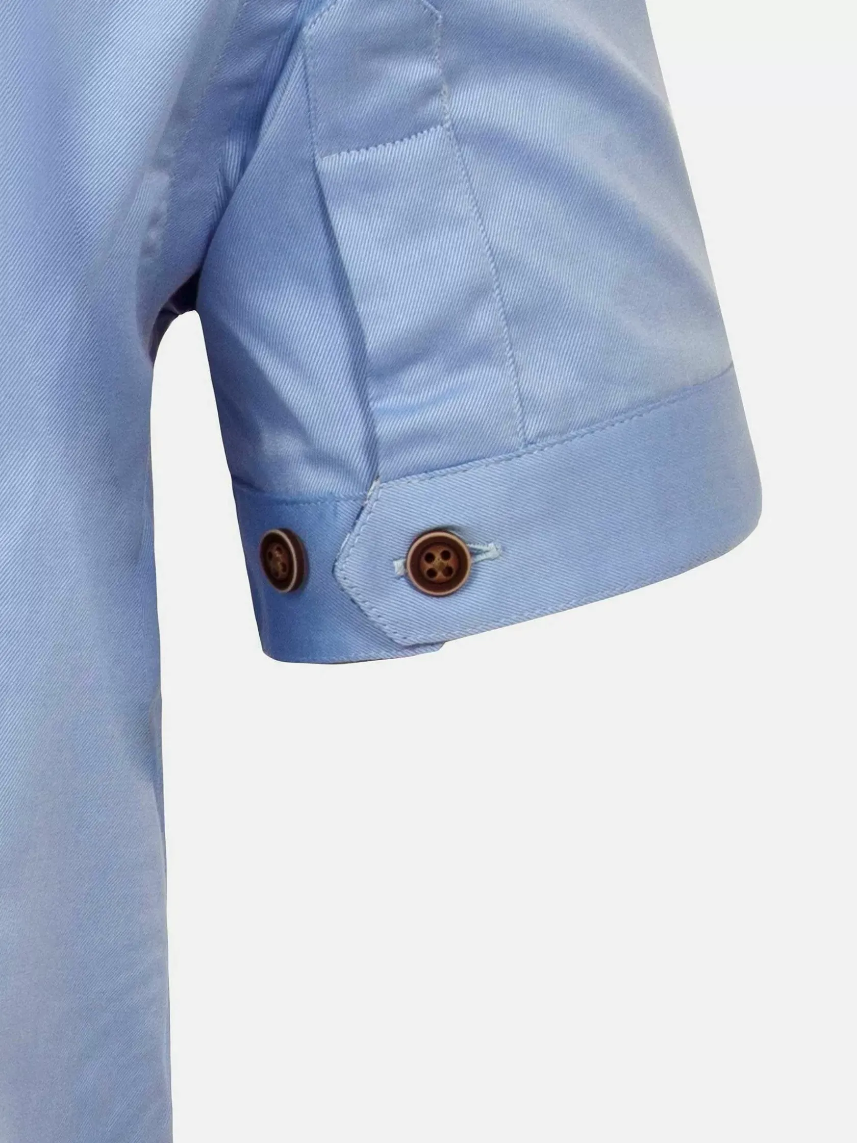 Wam Denim Overhemd Korte Mouwen|Owen Tailored Fit Blue Overhemd Korte Mouw