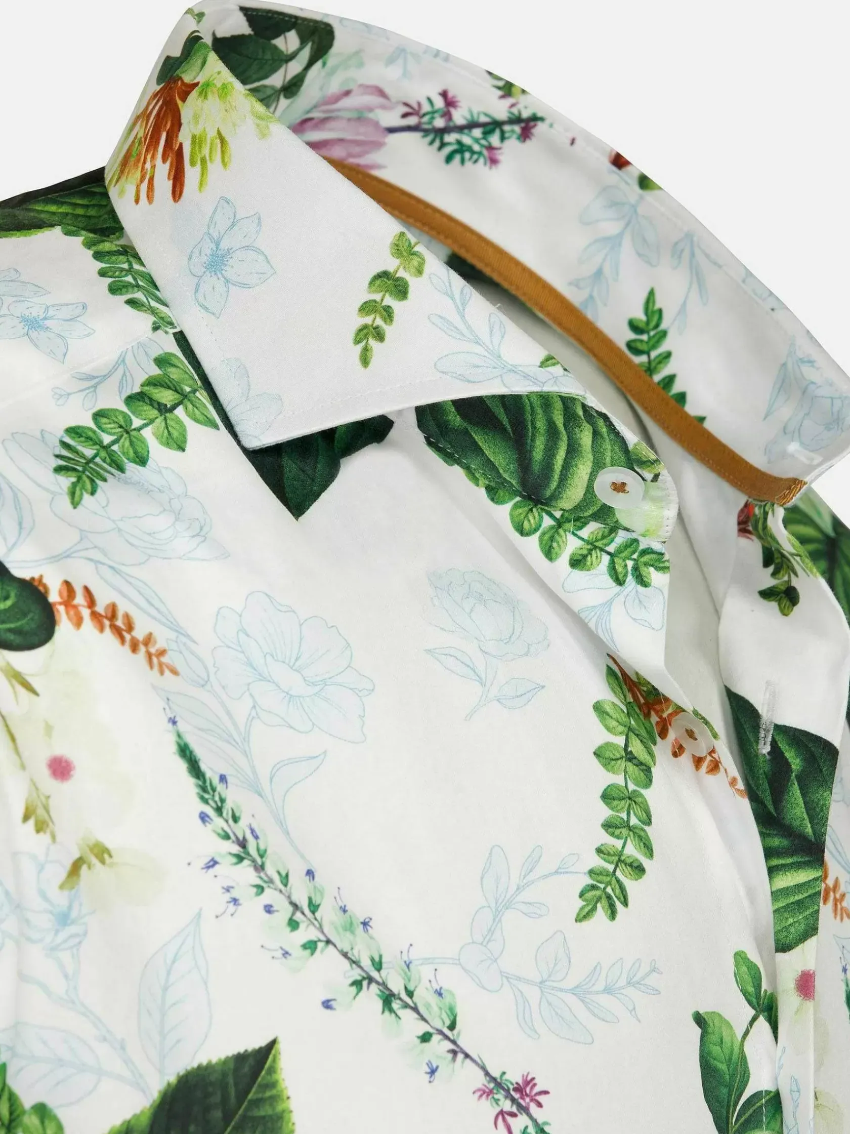 Wam Denim Overhemd Korte Mouwen|Parker Tailored Fit White Overhemd
