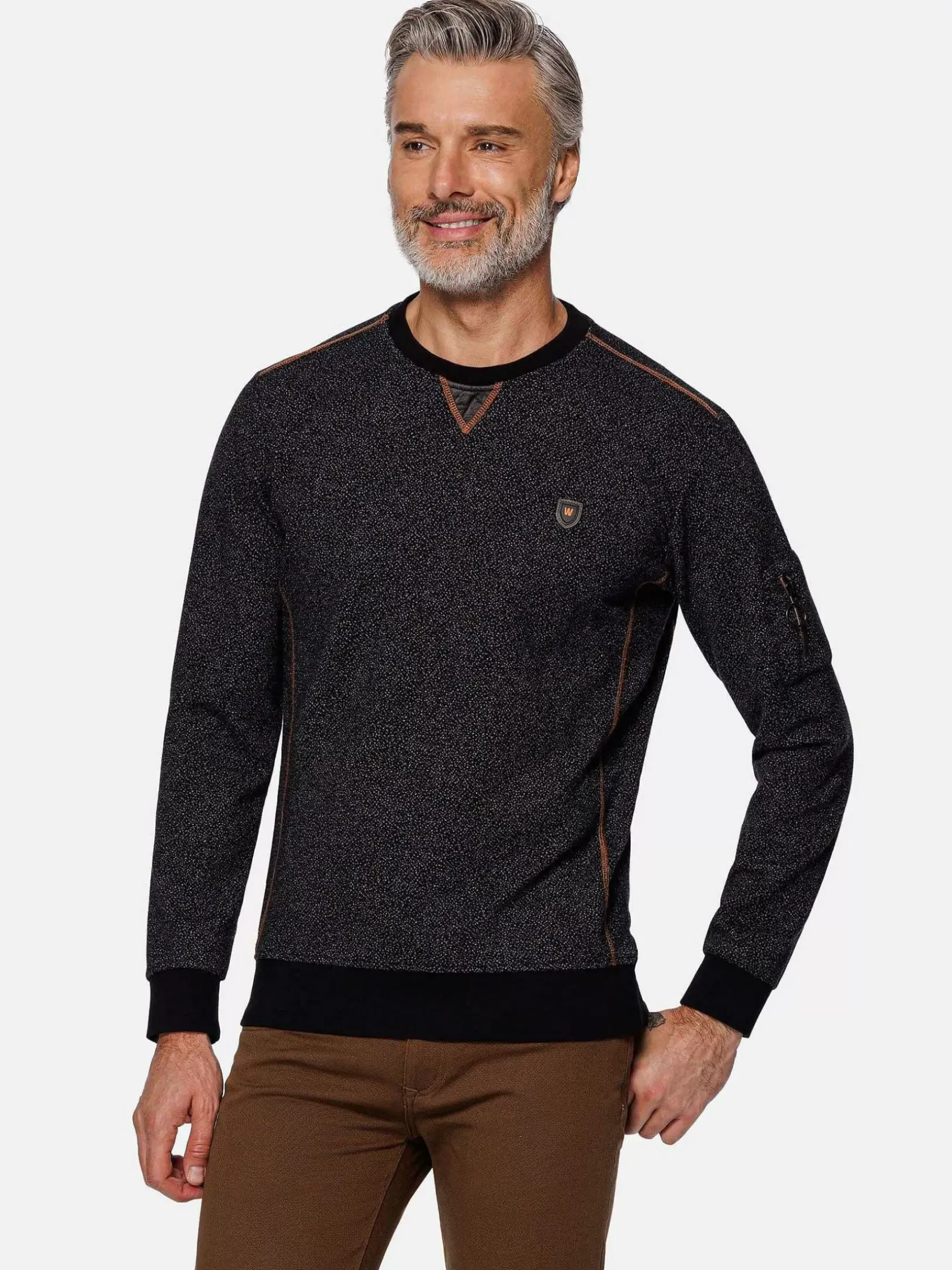 Wam Denim Sweaters|Phonix Crewneck Black Sweater