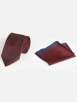 Wam Denim Stropdassen|Pierce Dark Red Stropdas