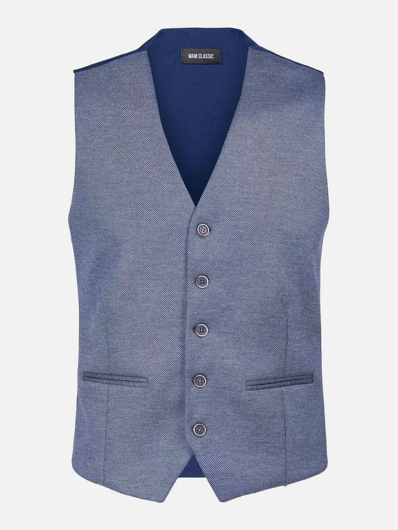 Wam Denim Gilets|Plaid Vest Fabian Blue