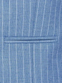 Wam Denim Gilets|Plaid Vest 70048 Pelagie Islands Blue