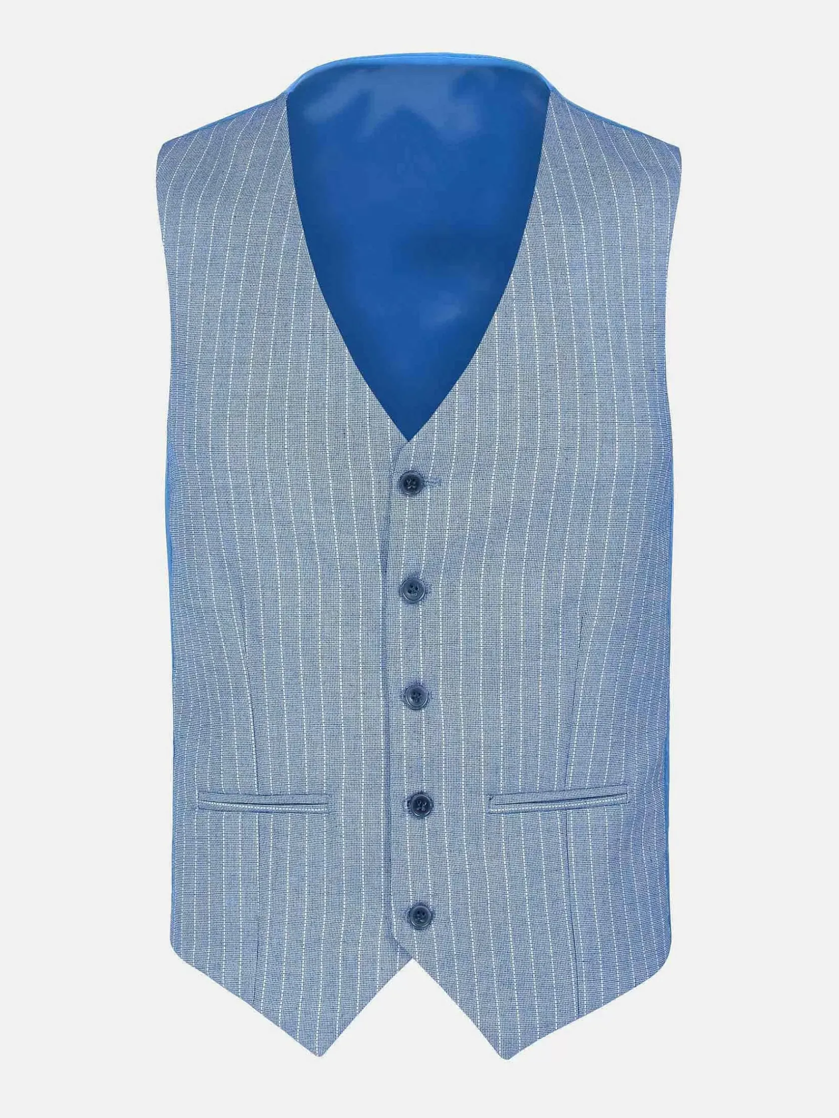 Wam Denim Gilets|Plaid Vest 70048 Pelagie Islands Blue