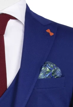 Wam Denim Gilets|Plaid Vest Royal Blue