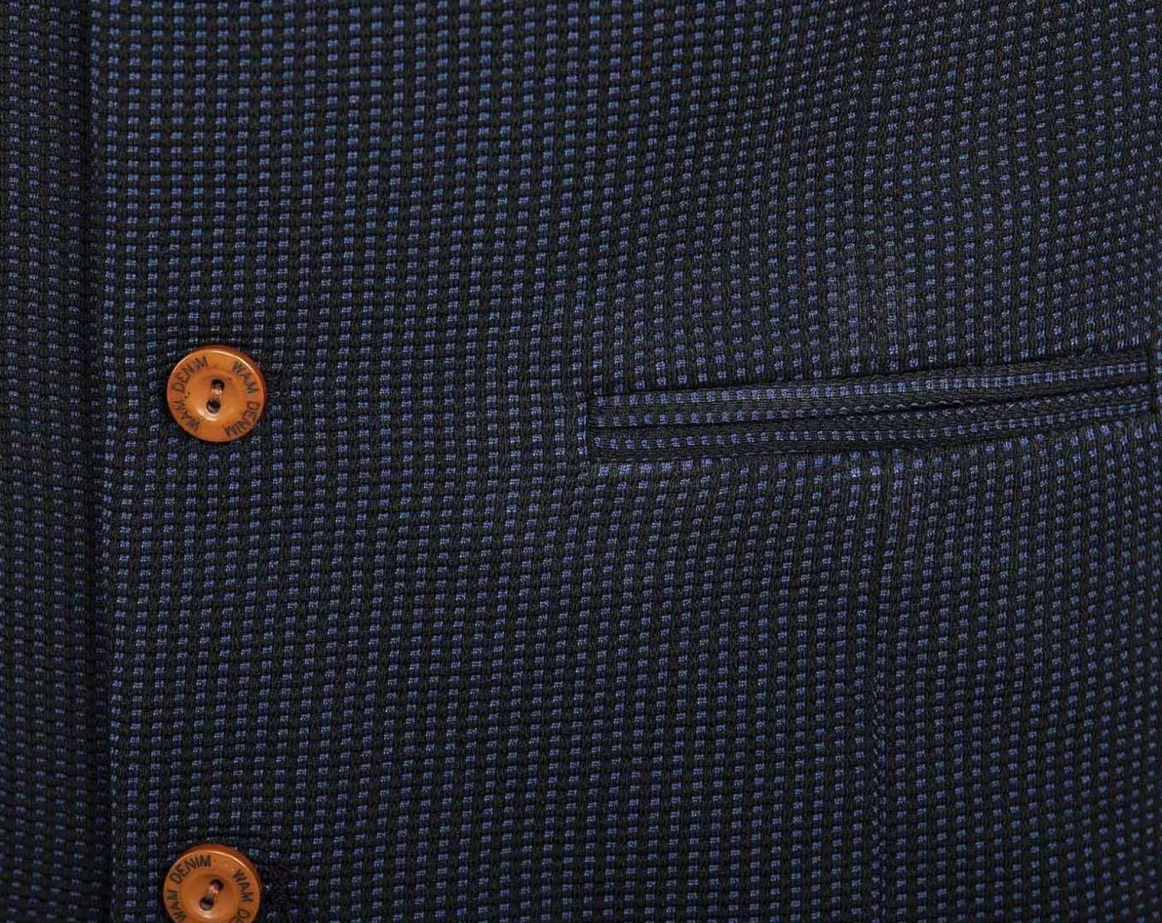 Wam Denim Gilets|Plaid Vest Trieste 74094 Light Indigo