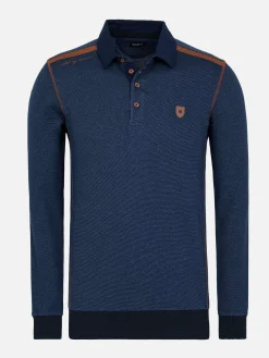 Wam Denim Sweaters|Playas Polo Collared Navy Sweater