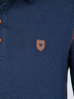Wam Denim Sweaters|Playas Polo Collared Navy Sweater