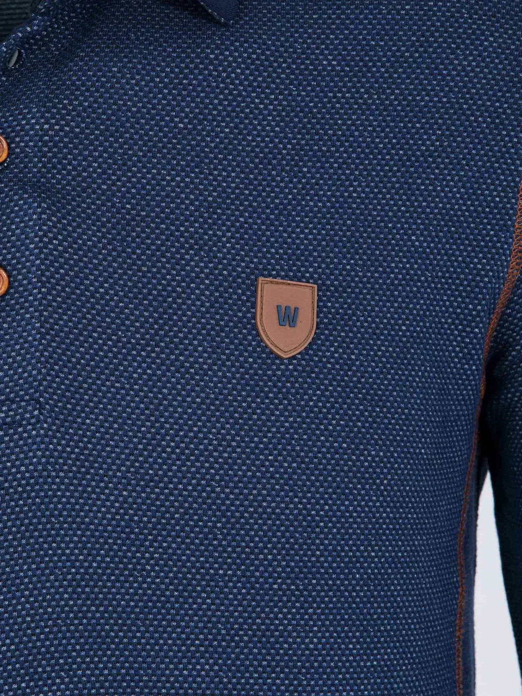 Wam Denim Sweaters|Playas Polo Collared Navy Sweater
