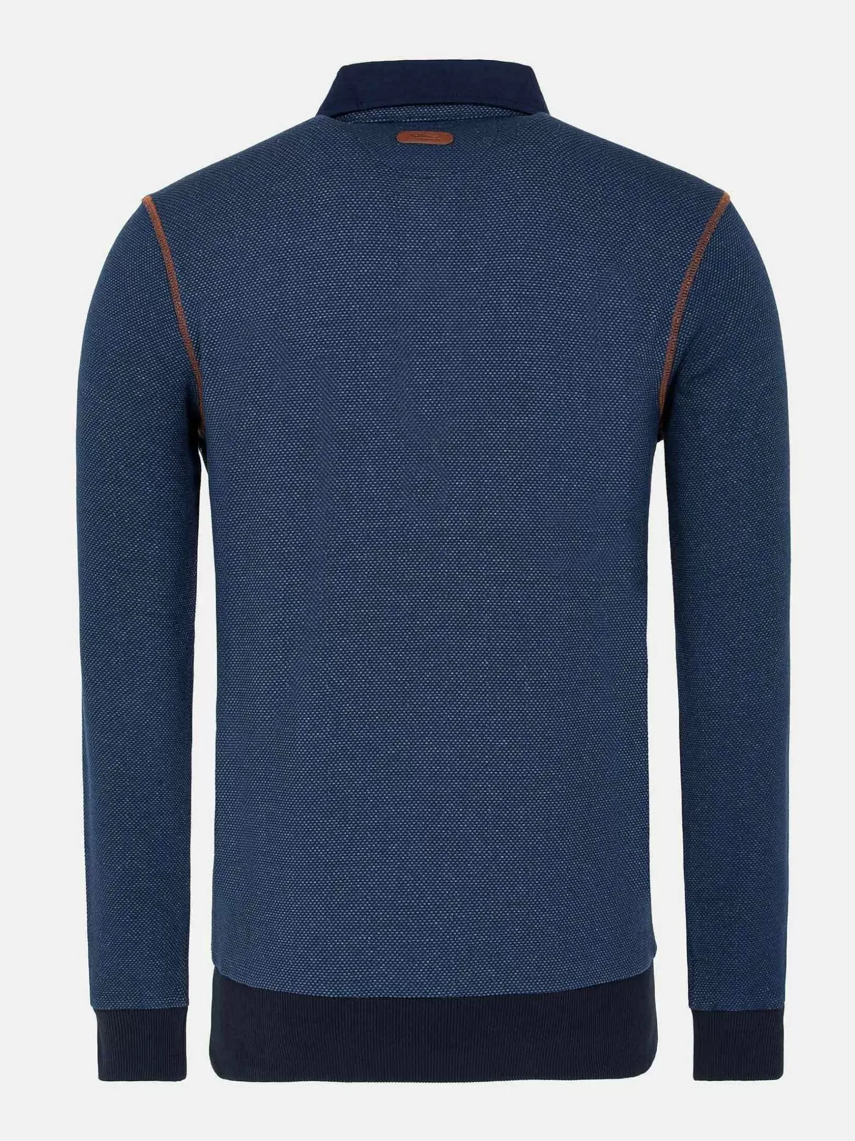 Wam Denim Sweaters|Playas Polo Collared Navy Sweater