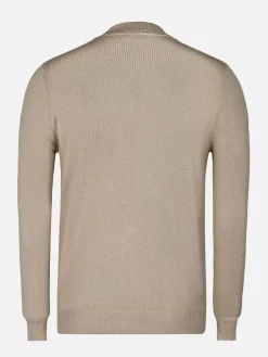 Wam Denim Sweaters|Polo Collared Beige Sweater