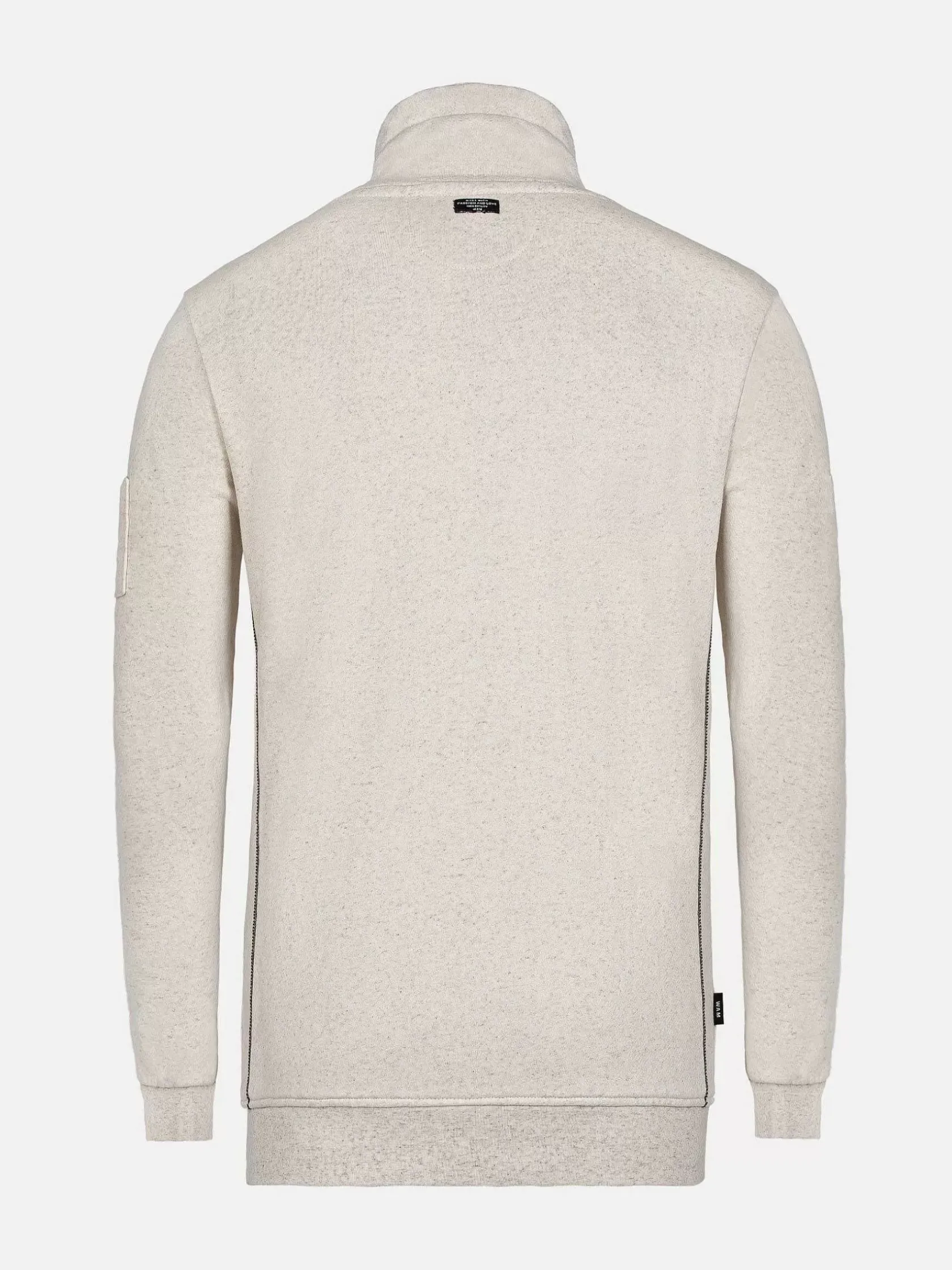 Wam Denim Sweaters|Quasar Mock Neck Beige Sweater