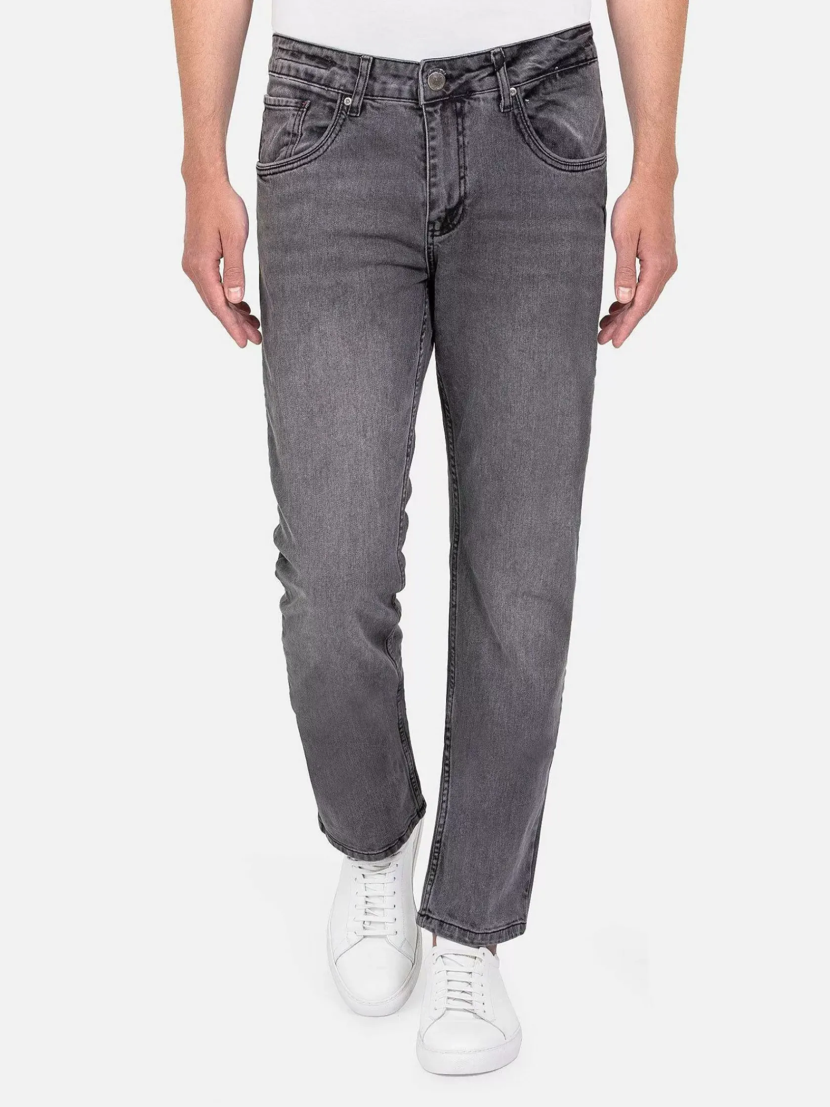 Wam Denim Jeans|Rance Regular Fit Anthracite Faded Jeans