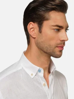 Wam Denim Overhemd Lange Mouwen|Redention Linen White Overhemd Lange Mouw