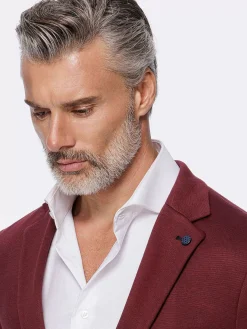 Wam Denim Colberts|Relaxed Slim Fit Monarch Dark Red Colbert