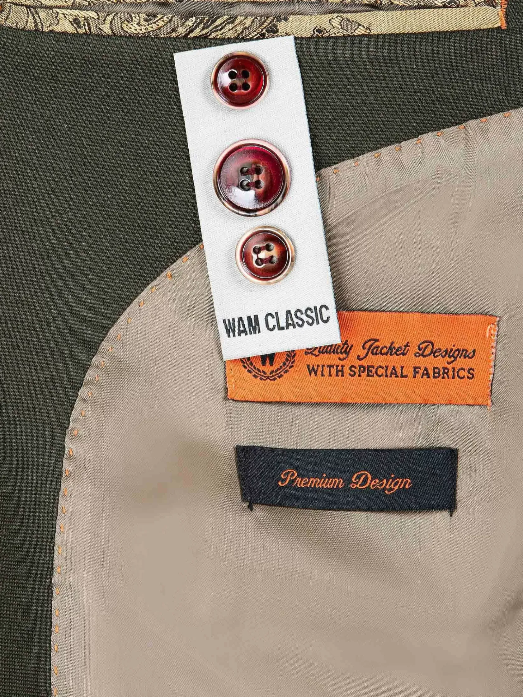Wam Denim Colberts|Relaxed Slim Fit Monarch Khaki Colbert