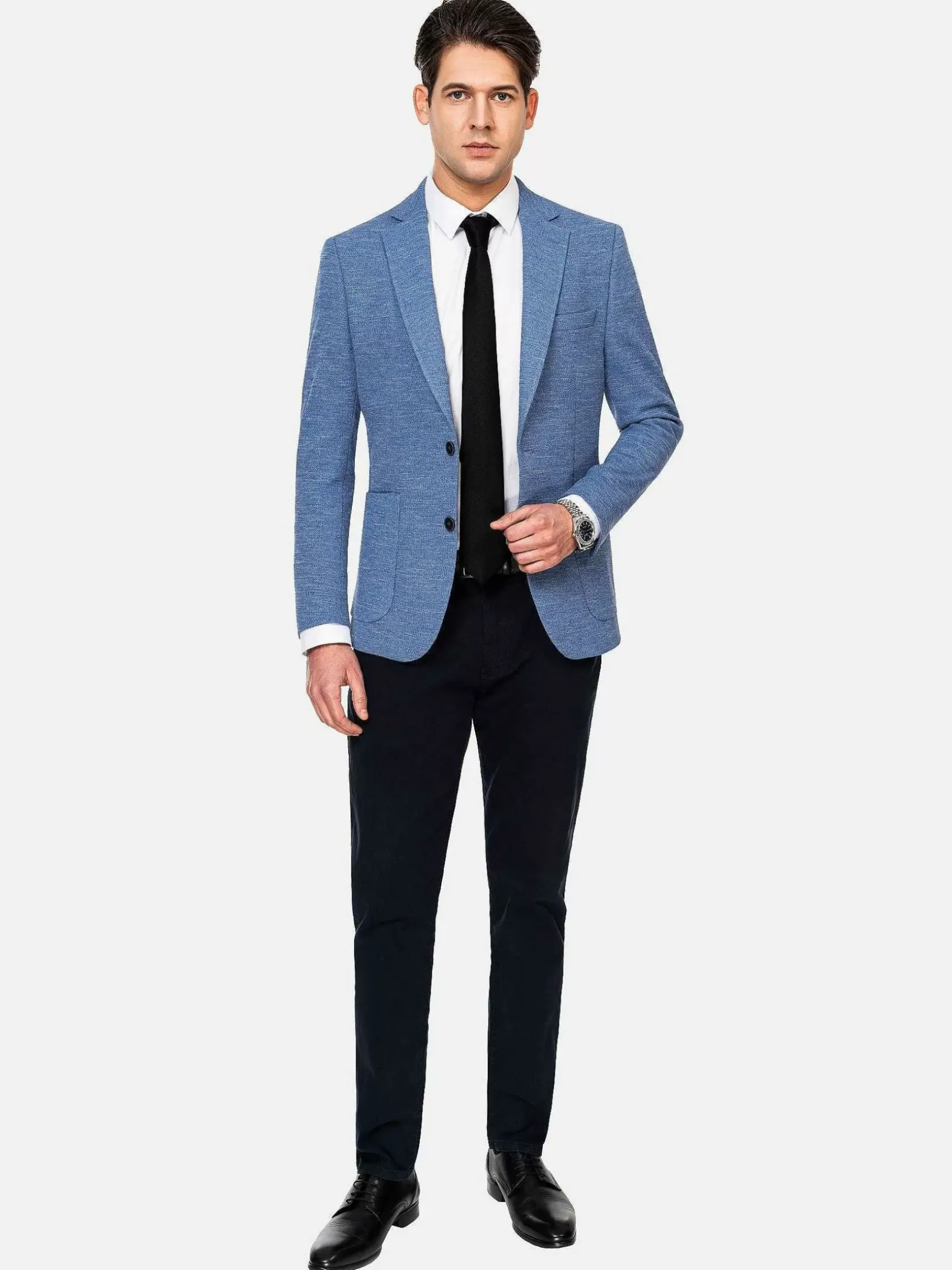 Wam Denim Colberts|Ripon Modern Fit Blue Colbert