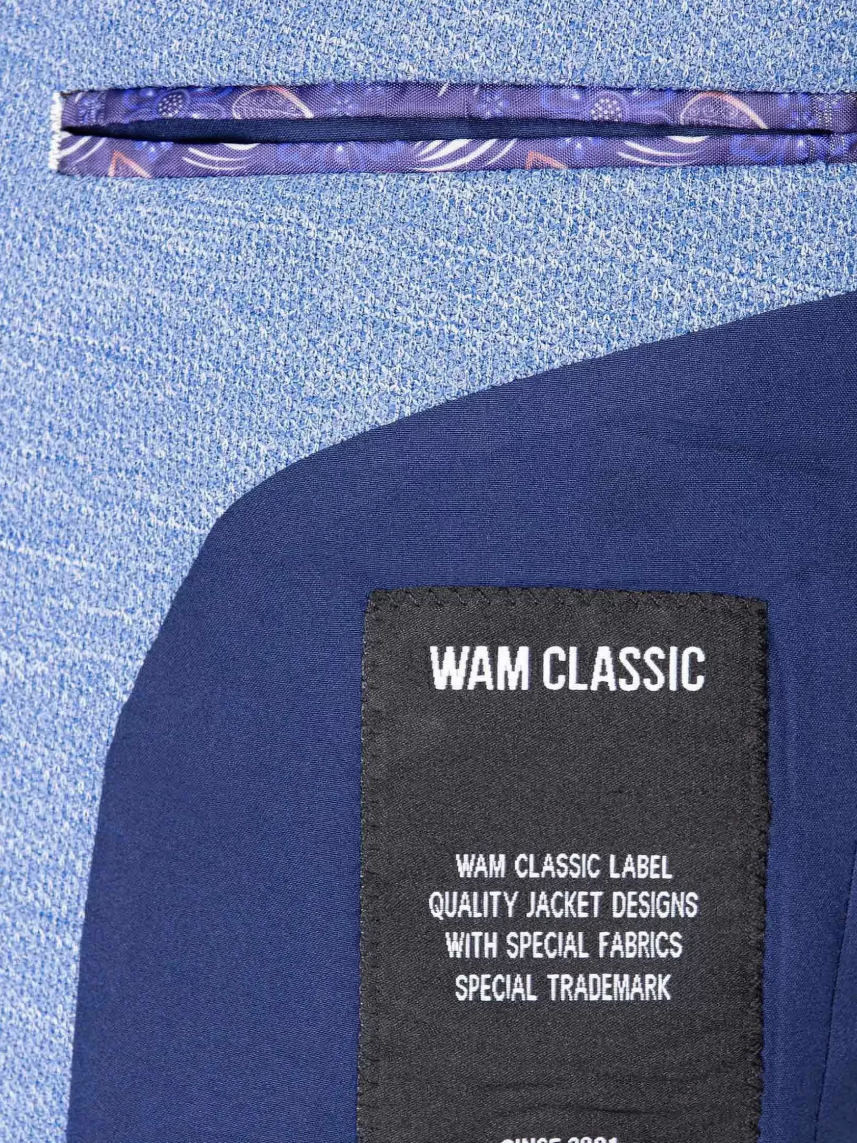 Wam Denim Colberts|Ripon Modern Fit Blue Colbert