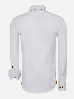 Wam Denim Overhemd Lange Mouwen|Romney Solid White Overhemd Lange Mouw