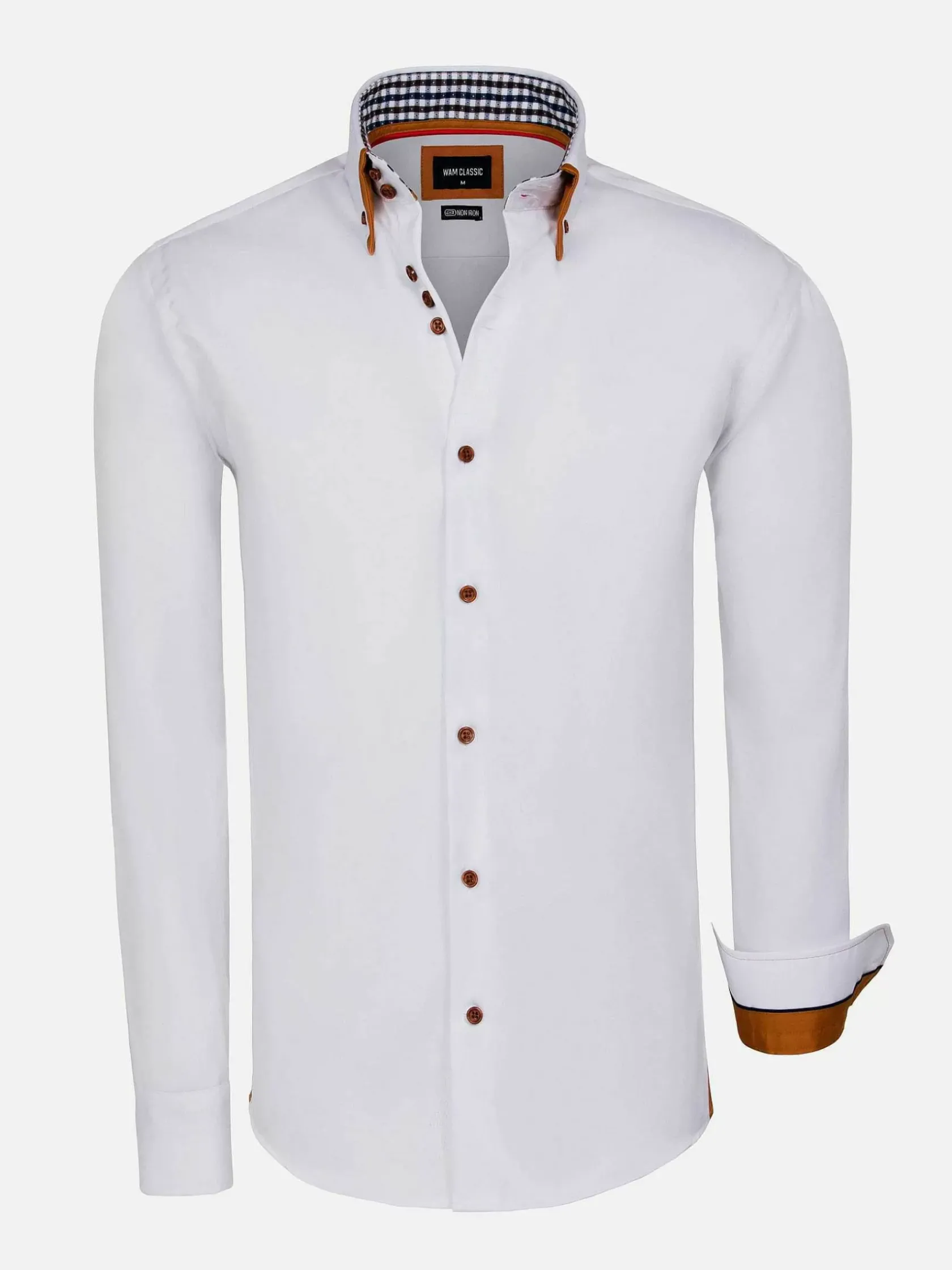 Wam Denim Overhemd Lange Mouwen|Romney Solid White Overhemd Lange Mouw