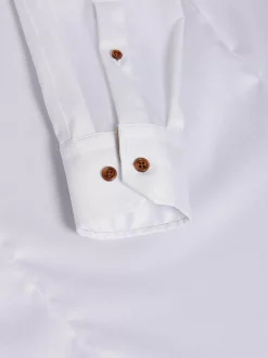 Wam Denim Overhemd Lange Mouwen|Romney Solid White Overhemd Lange Mouw