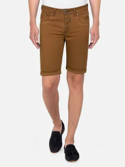 Wam Denim Shorts|Sampson Beige Slim Fit Denim Korte Broek