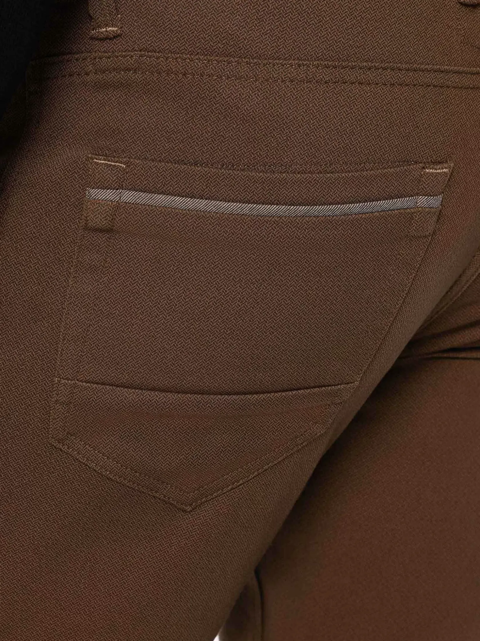 Wam Denim Jeans|Santiago Slim Fit Textured Brown Jeans