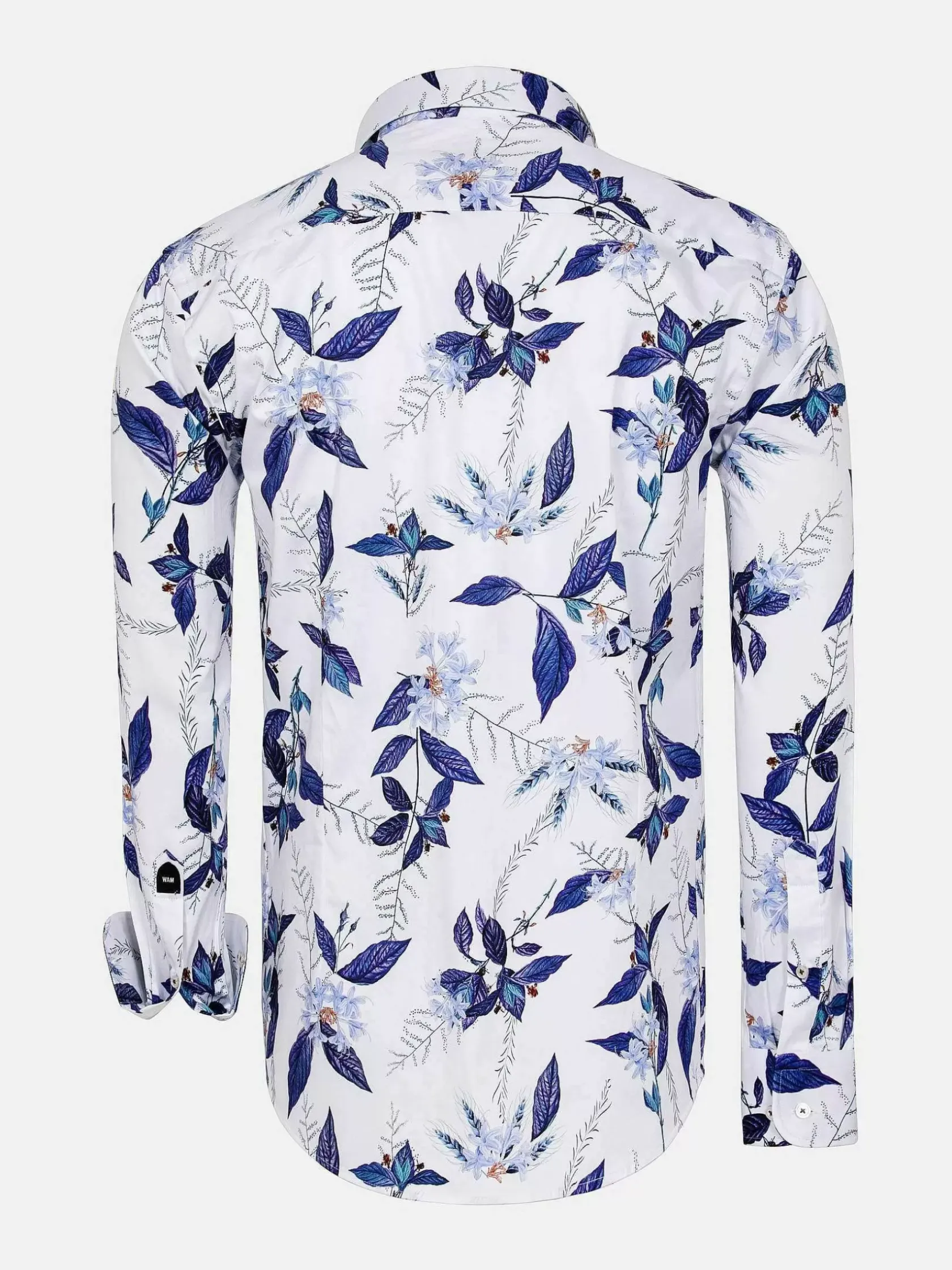 Wam Denim Overhemd Lange Mouwen|Santorini White Floral Print Overhemd Lange Mouw