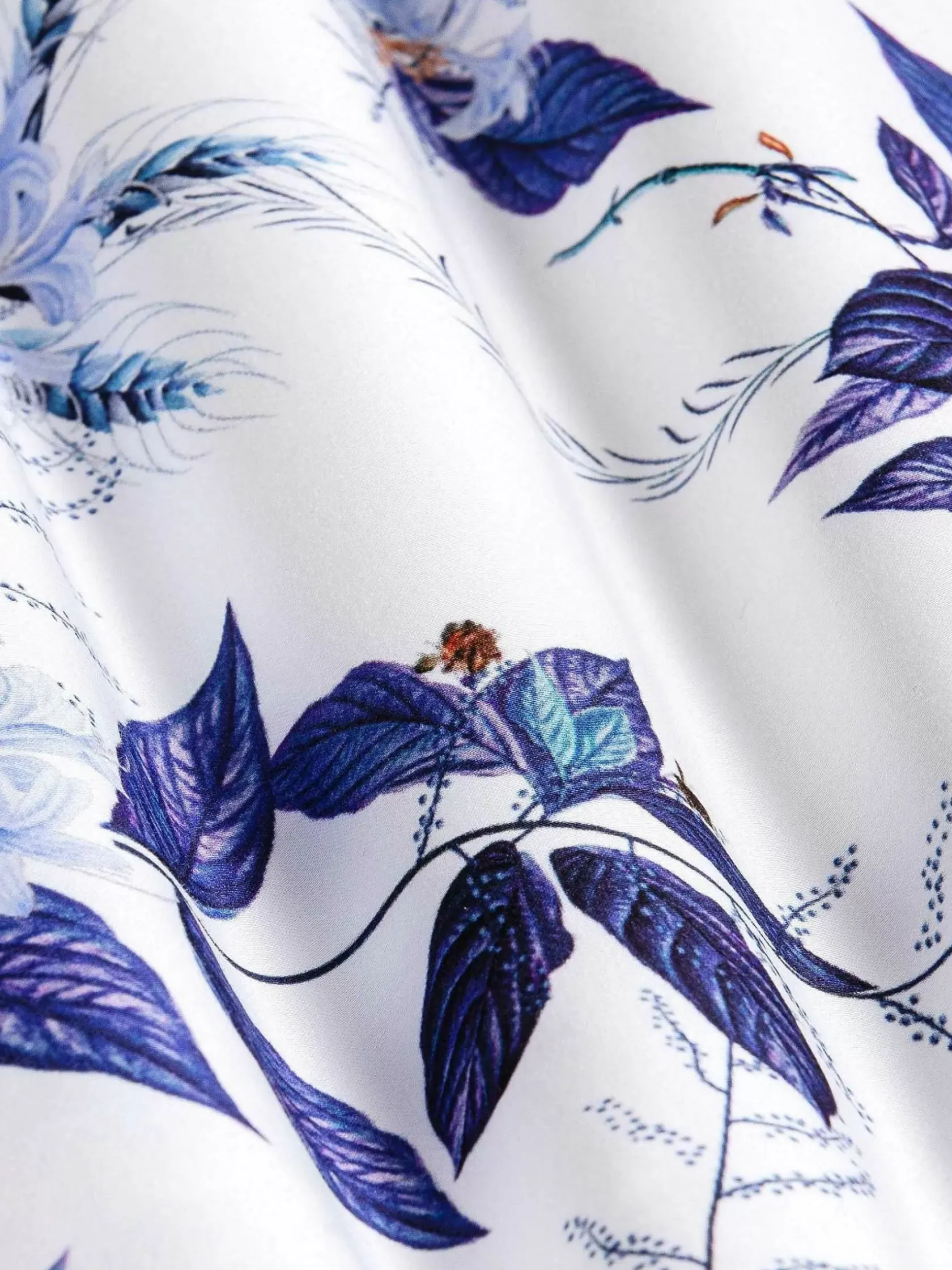 Wam Denim Overhemd Lange Mouwen|Santorini White Floral Print Overhemd Lange Mouw