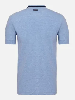 Wam Denim T-Shirts|Schiltach Slim Fit Stretched Blue T-Shirt
