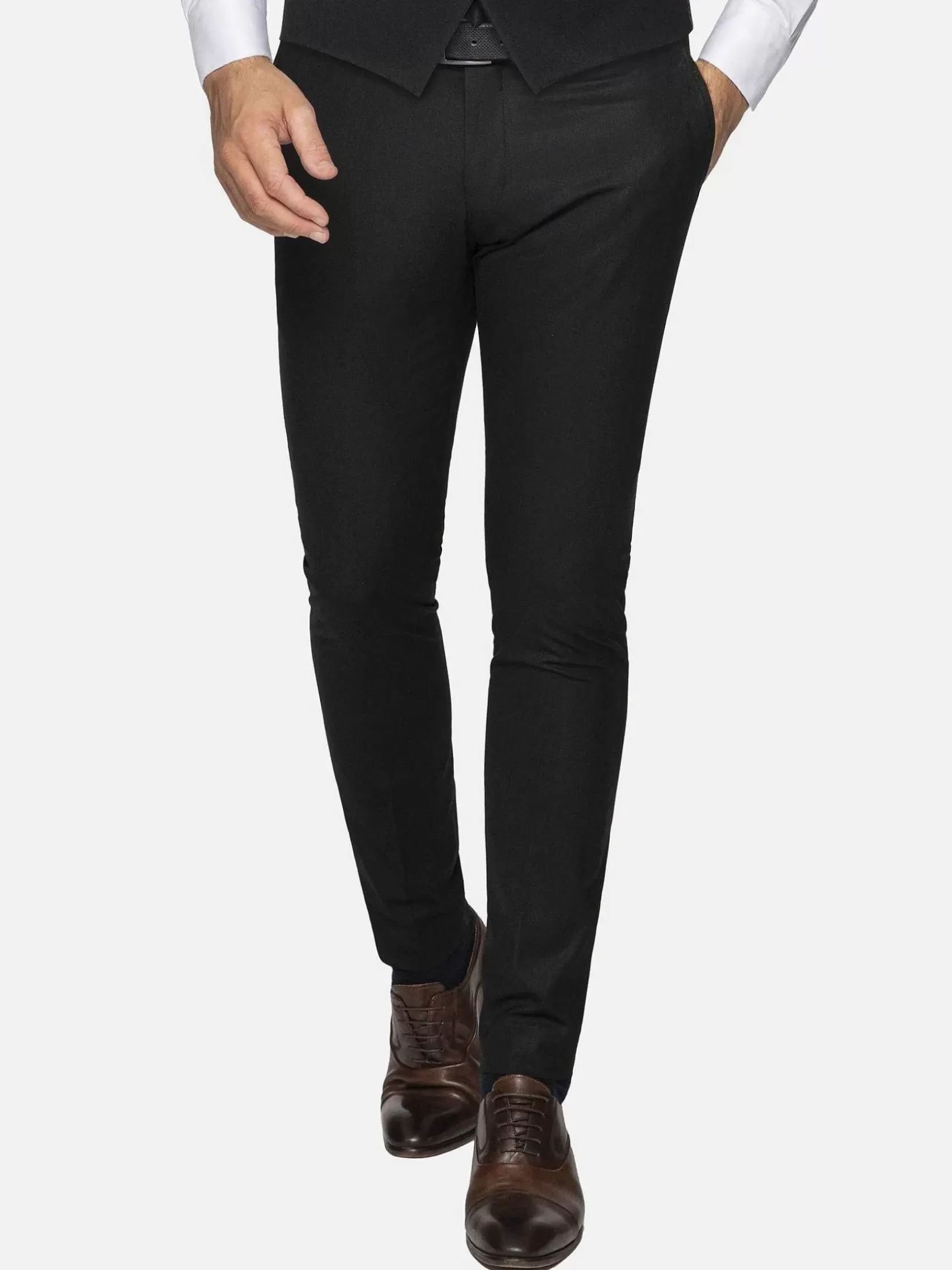 Wam Denim Pantalons|Scottsville Slim Fit Black Suit Pantalon